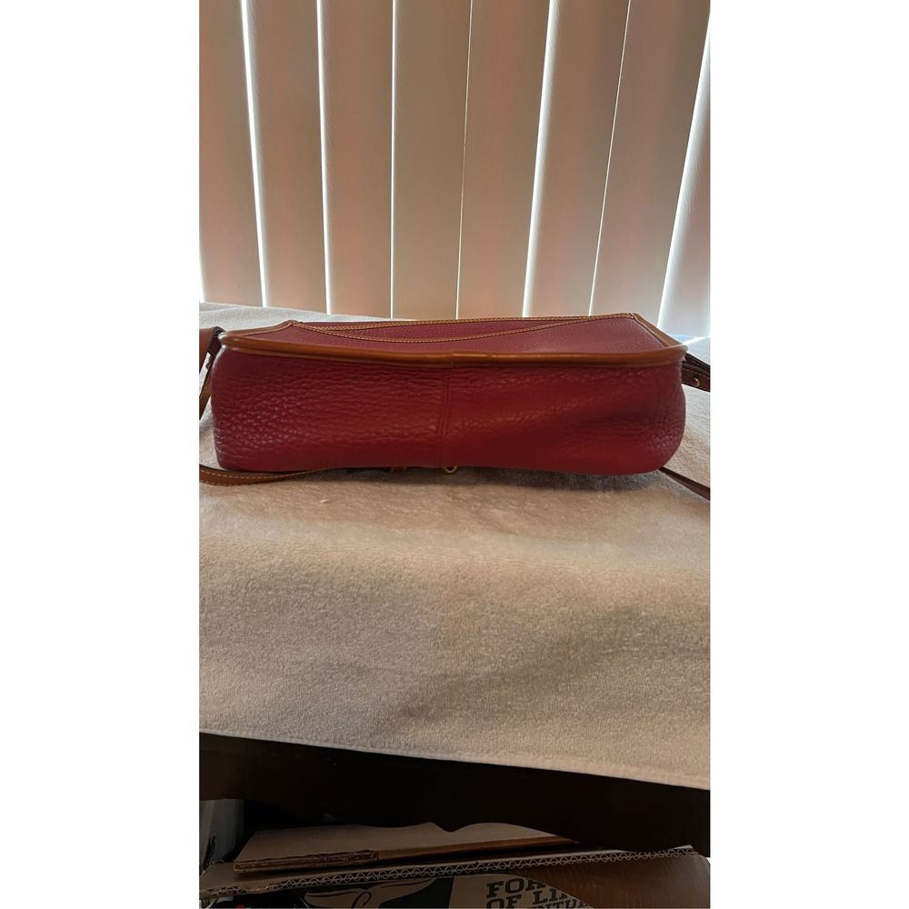 Vintage Dooney & Bourke Red leather Top Handle All Weather Crossbody 80's & 90's - Picture 8 of 10